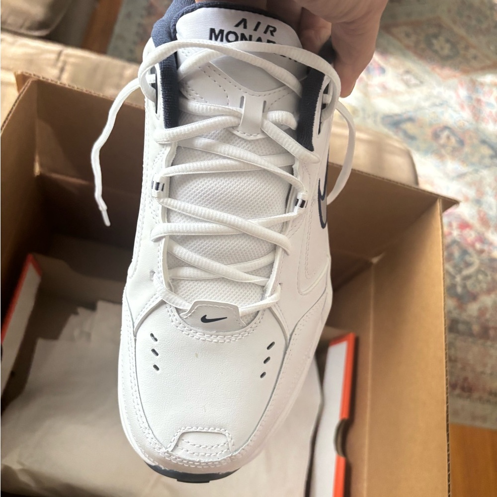 Nike Air Monarch IV White and Black Sneakers